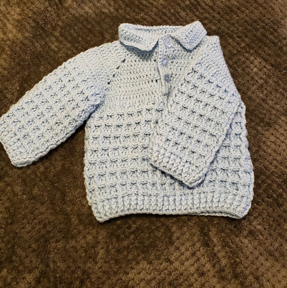 Handmade Crochet Sweater - Picture 2 of 2